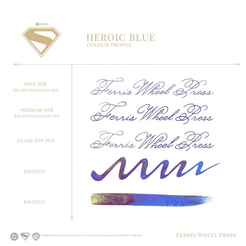 Ferris Wheel Press WB Superman Heroic Blue Ink 28ml image number 2